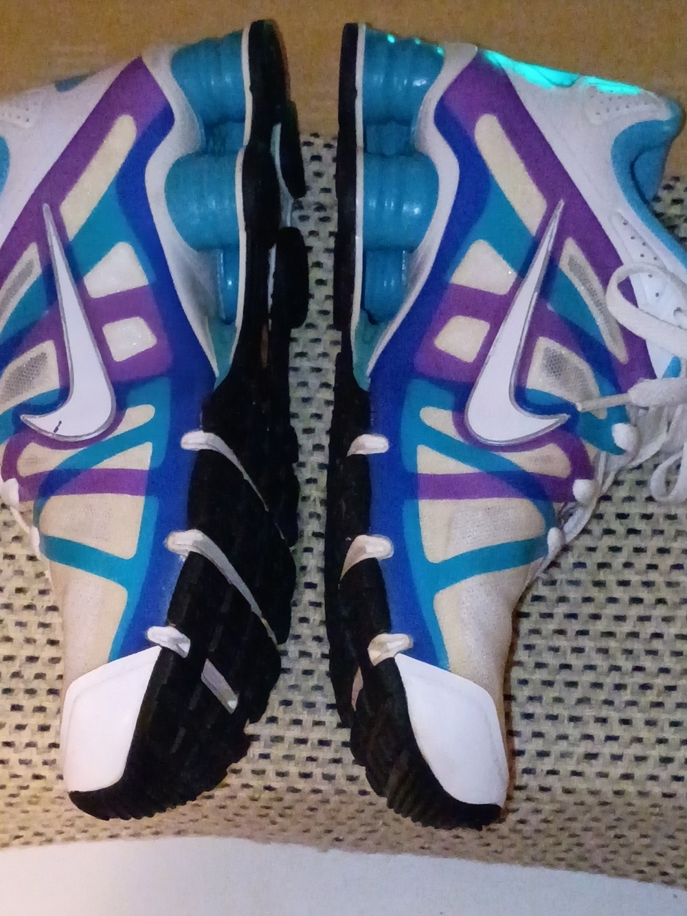 Nike Women's White Teal Purple Athletic Shoes